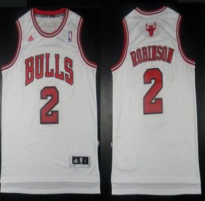 Jerseys Factory Cheap Bulls #2 Nate Robinson White Embroidered N