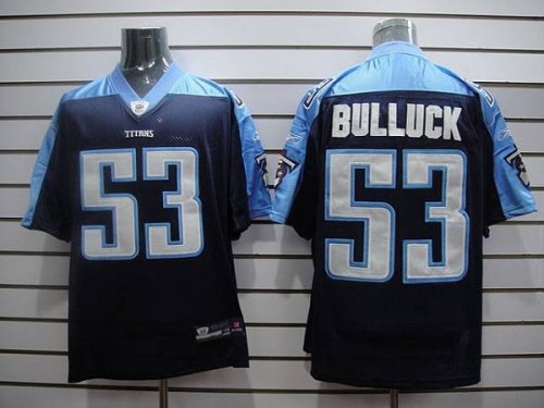 Jerseys Factory Cheap Titans #53 Keith Bulluck Stitched Dark Blu