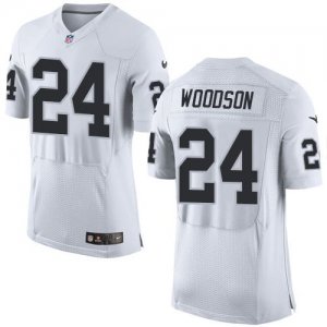 Jerseys Factory Cheap Nike Raiders #24 Charles Woodson White Men