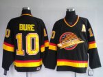 Jerseys Factory Cheap Canucks #10 Pavel Bure Embroidered Black M