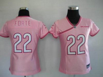 Jerseys Factory Cheap Bears #22 Matt Forte Pink Lady Embroidered