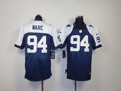 Jerseys Factory Cheap Nike Cowboys #94 DeMarcus Ware Navy Blue T