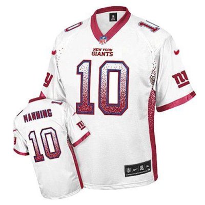 Jerseys Factory Cheap Nike Giants #10 Eli Manning White Men's Em