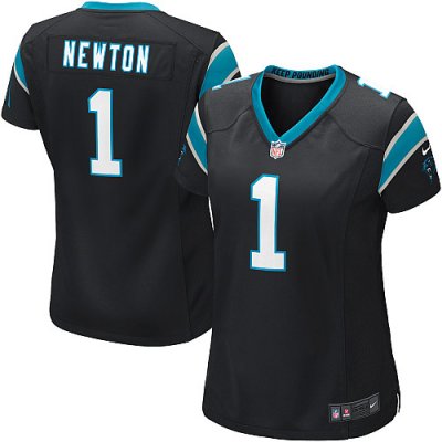 Jerseys Factory Cheap Nike Panthers #1 Cam Newton Black Team Col