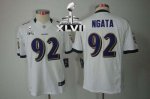 Jerseys Factory Cheap Nike Ravens #92 Haloti Ngata White Super B