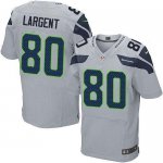 Jerseys Factory Cheap Nike Seahawks #80 Steve Largent Grey Alter