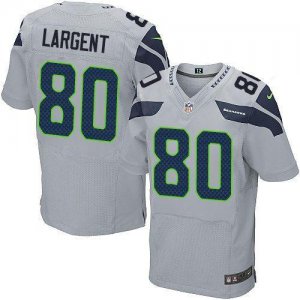 Jerseys Factory Cheap Nike Seahawks #80 Steve Largent Grey Alter