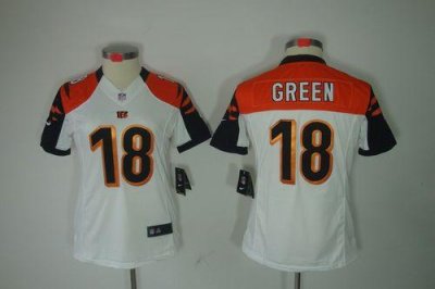 Jerseys Factory Cheap Nike Bengals #18 A.J. Green White Women's