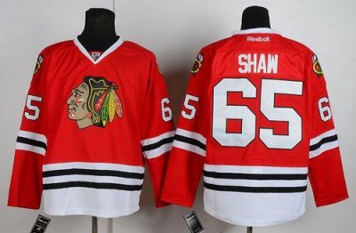 Jerseys Factory Cheap Blackhawks #65 Andrew Shaw Red Embroidered