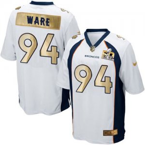 Jerseys Factory Cheap Nike Broncos #94 DeMarcus Ware White Men's