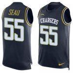 Jerseys Factory Cheap Nike Chargers #55 Junior Seau Navy Blue Te