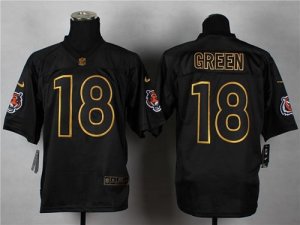 Jerseys Factory Cheap Nike Bengals #18 A.J. Green Black Gold No.