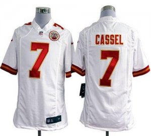 Jerseys Factory Cheap Nike Chiefs #7 Matt Cassel White Men's Sti