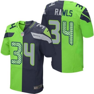 Jerseys Factory Cheap Nike Seahawks #34 Thomas Rawls Steel Blue/