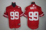Jerseys Factory Cheap Badgers #99 J.J. Watt Red Embroidered NCAA