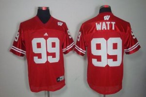 Jerseys Factory Cheap Badgers #99 J.J. Watt Red Embroidered NCAA