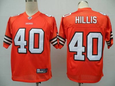 Jerseys Factory Cheap Browns #40 Peyton Hillis Orange Stitched N