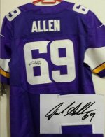 Jerseys Factory Cheap Nike Vikings #69 Jared Allen Purple Team C