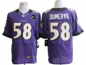 Jerseys Factory Cheap Nike Ravens #58 Elvis Dumervil Purple Team