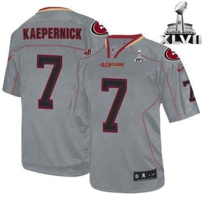 Jerseys Factory Cheap Nike 49ers #7 Colin Kaepernick Lights Out
