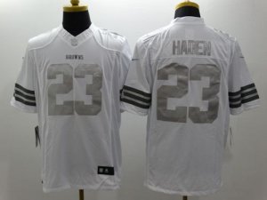 Jerseys Factory Cheap Nike Browns #23 Joe Haden White Men's Stit