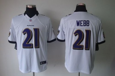 Jerseys Factory Cheap Nike Ravens #21 Lardarius Webb White Men's