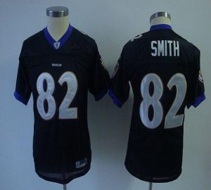 Jerseys Factory Cheap Ravens #82 Torrey Smith Black Embroidered