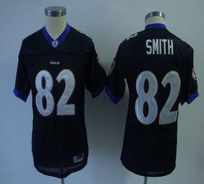 Jerseys Factory Cheap Ravens #82 Torrey Smith Black Embroidered