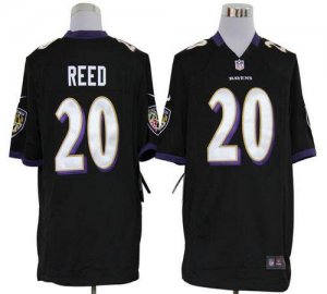 Jerseys Factory Cheap Nike Ravens #20 Ed Reed Black Alternate Me