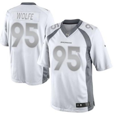Jerseys Factory Cheap Nike Broncos #95 Derek Wolfe White Men's S