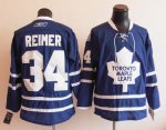 Jerseys Factory Cheap Maple Leafs #34 James Reimer Blue Embroide