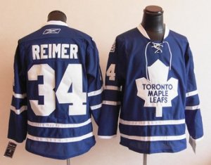 Jerseys Factory Cheap Maple Leafs #34 James Reimer Blue Embroide