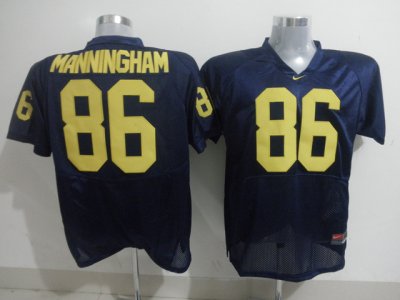 Jerseys Factory Cheap Wolverines #86 Mario Manningham Blue Embro