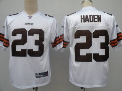 Jerseys Factory Cheap Browns #23 Joe Haden White Stitched NFL Je
