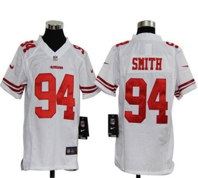 Jerseys Factory Cheap Nike 49ers #94 Justin Smith White Youth Em