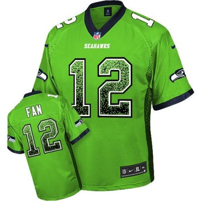 Jerseys Factory Cheap Nike Seahawks #12 Fan Green Men's Stitched