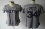 Jerseys Factory Cheap Red Sox #34 David Ortiz Grey Women's Fashi