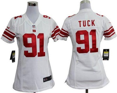 Jerseys Factory Cheap Nike Giants #91 Justin Tuck White Women's