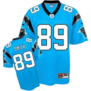 Jerseys Factory Cheap Nike Panthers #89 Steve Smith Blue Stitche