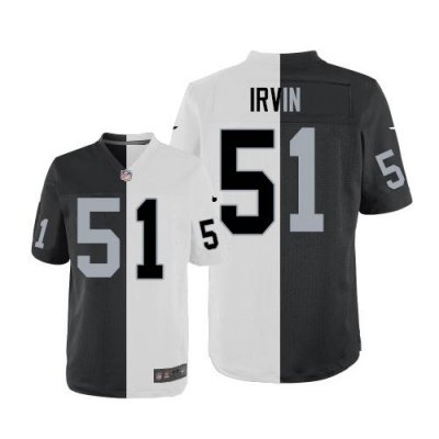Jerseys Factory Cheap Nike Raiders #51 Bruce Irvin White/Black M
