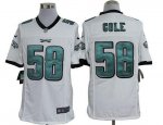 Jerseys Factory Cheap Nike Eagles #58 Trent Cole White Men's Emb