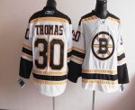 Jerseys Factory Cheap Bruins #30 Tim Thomas White Embroidered NH