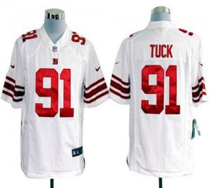 Jerseys Factory Cheap Nike Giants #91 Justin Tuck White Men's Em