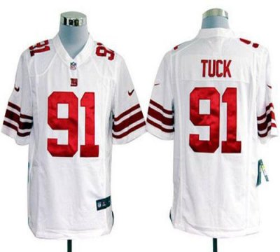 Jerseys Factory Cheap Nike Giants #91 Justin Tuck White Men's Em
