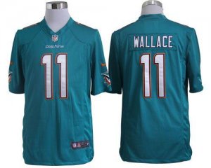 Jerseys Factory Cheap Nike Dolphins #11 Mike Wallace Aqua Green