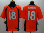 Jerseys Factory Cheap Nike Broncos #18 Peyton Manning Orange Tea