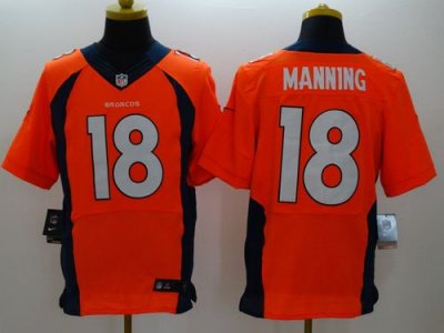 Jerseys Factory Cheap Nike Broncos #18 Peyton Manning Orange Tea