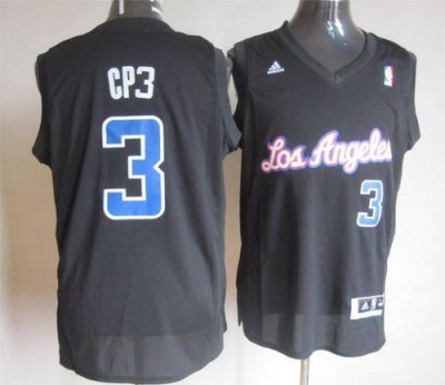 Jerseys Factory Cheap Clippers #3 Chris Paul Black CP3 Fashion E