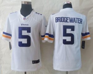 Jerseys Factory Cheap Nike Vikings #5 Teddy Bridgewater White Me