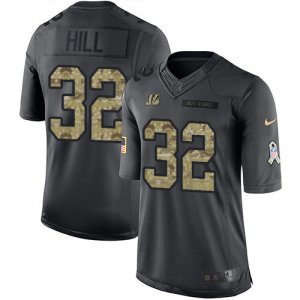 Jerseys Factory Cheap Nike Bengals #32 Jeremy Hill Black Men's S